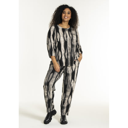 Studio SVitta Blouse Blouse Black/Grey Melange print