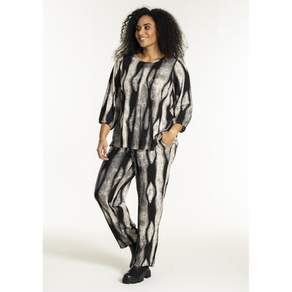 Studio SVitta Blouse Blouse Black/Grey Melange print
