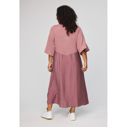 Studio SYrsa Long Dress with knit Long Dress Rose