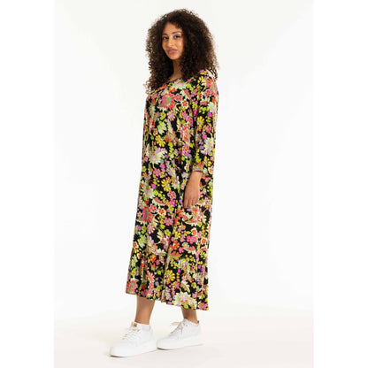 Studio Sbjanca Dress Dress Black with lime flowers