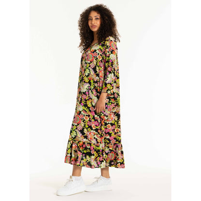 Studio Sbjanca Dress Dress Black with lime flowers