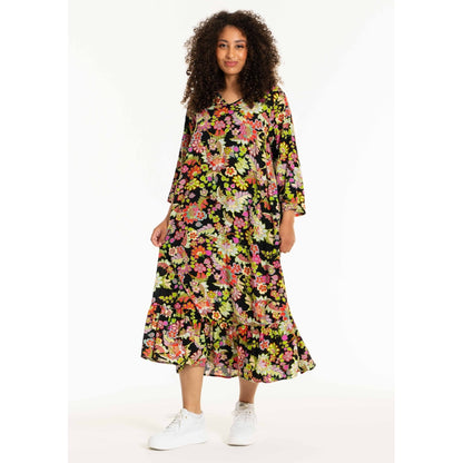 Studio Sbjanca Dress Dress Black with lime flowers