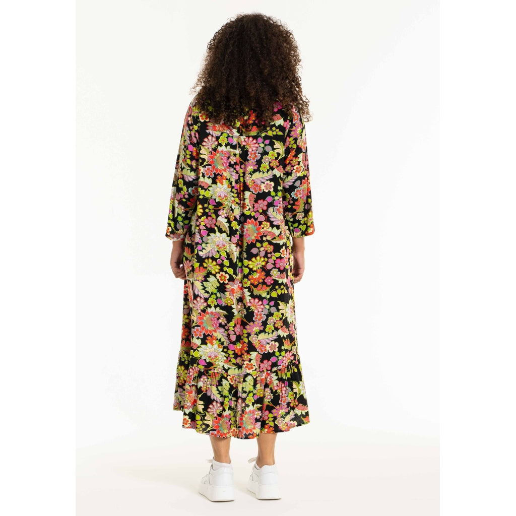 Studio Sbjanca Dress Dress Black with lime flowers