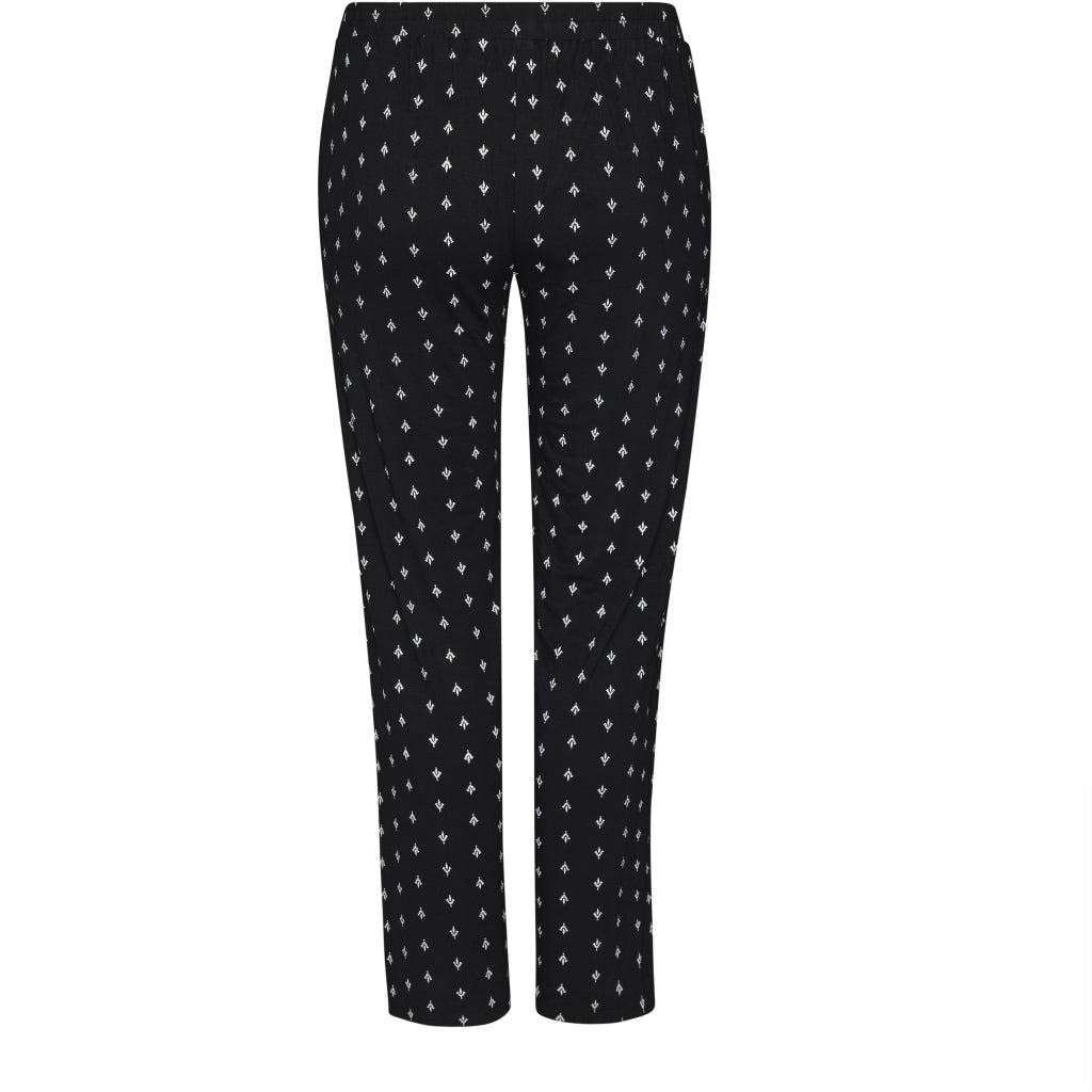 Studio Serika pants Pants black with white flowers