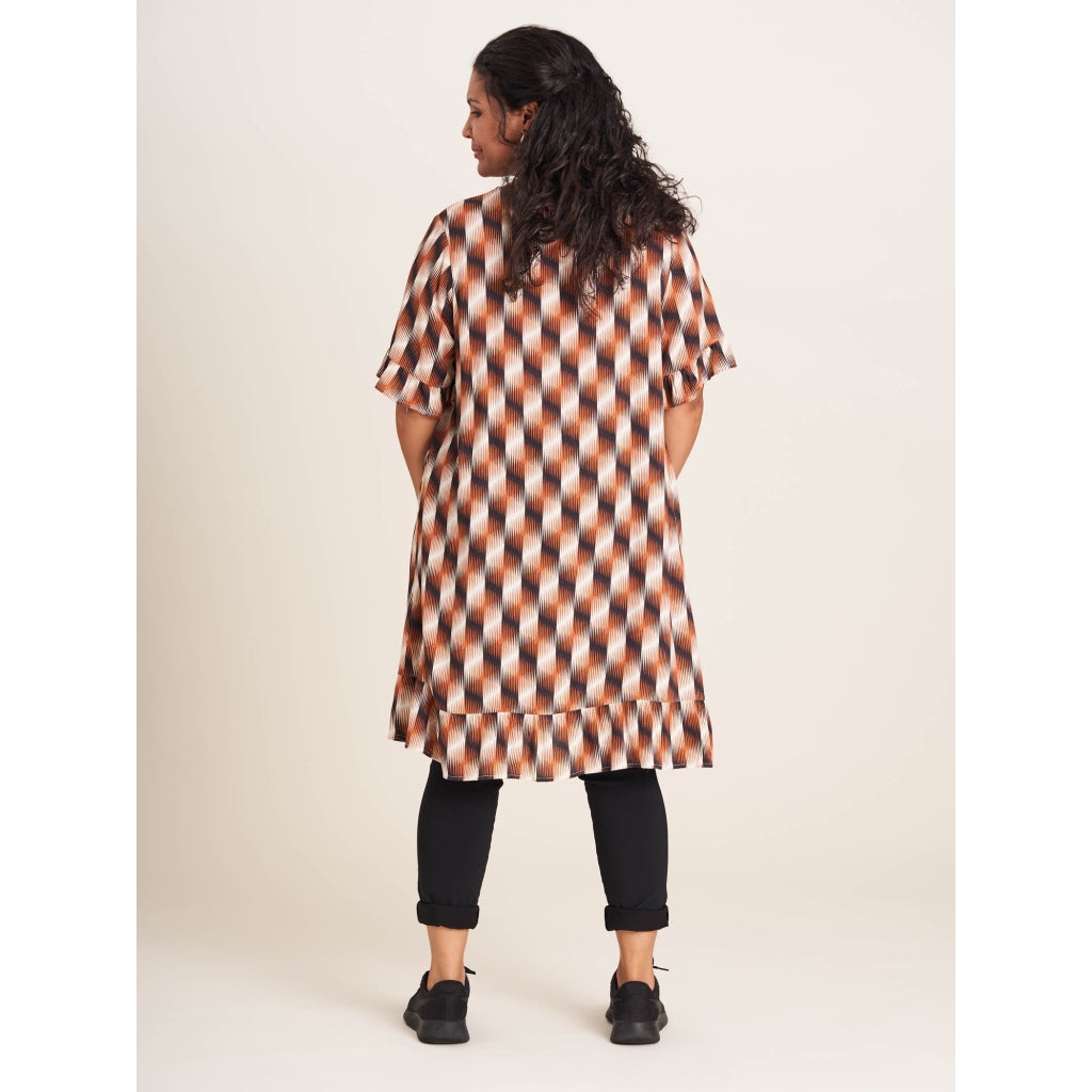 Studio Signe Dress Dress Brown zig zag